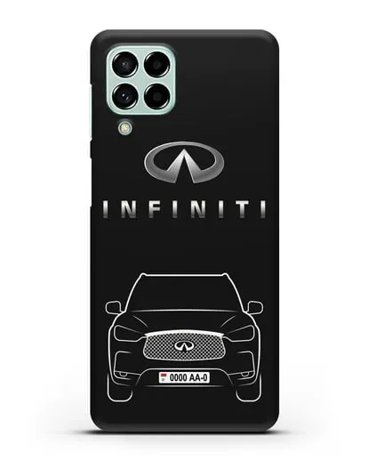 Чехол Infiniti QX с номерным знаком силиконовый для Samsung Galaxy M53 [SM-M536]