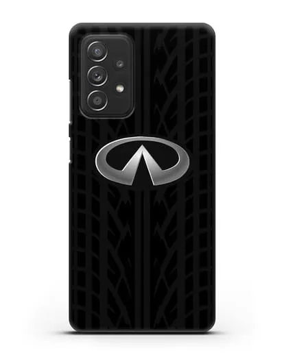 Чехол с логотипом Инфинити с протектором шин силиконовый для Samsung Galaxy A53