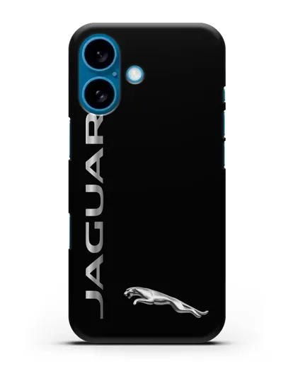 Чехол с надписью Jaguar и логотипом силиконовый для iPhone 16