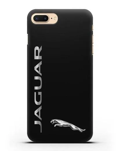 Чехол с надписью Jaguar и логотипом силиконовый для iPhone 7 Plus