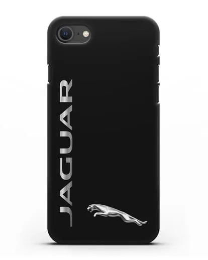 Чехол с надписью Jaguar и логотипом силиконовый для iPhone SE 2020