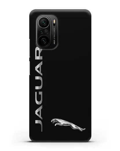 Чехол с надписью Jaguar и логотипом силиконовый для Xiaomi Poco F3