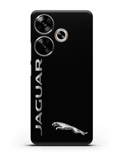 Чехол с надписью Jaguar и логотипом силиконовый для Xiaomi Poco F6