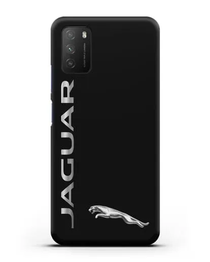 Чехол с надписью Jaguar и логотипом силиконовый для Xiaomi Poco M3