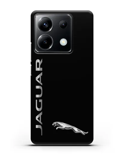 Чехол с надписью Jaguar и логотипом силиконовый для Xiaomi Poco X6
