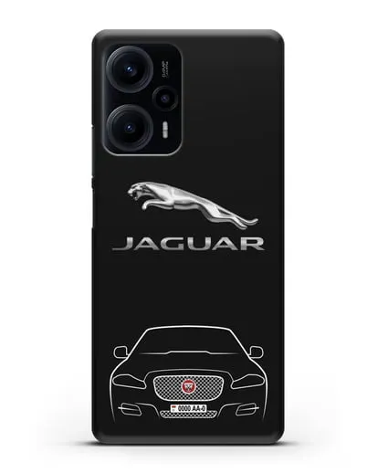 Чехол Jaguar XE с номерным знаком силиконовый для Xiaomi Poco F5