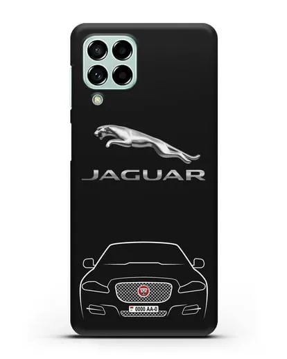 Чехол Jaguar XE с номерным знаком силиконовый для Samsung Galaxy M53 [SM-M536]