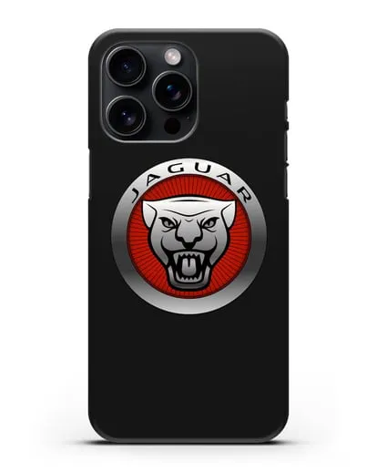 Чехол с логотипом Ягуар силиконовый для iPhone 15 Pro Max