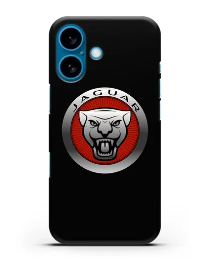 Чехол с логотипом Ягуар силиконовый для iPhone 16