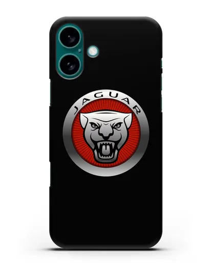 Чехол с логотипом Ягуар силиконовый для iPhone 16 Plus