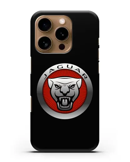 Чехол с логотипом Ягуар силиконовый для iPhone 16 Pro