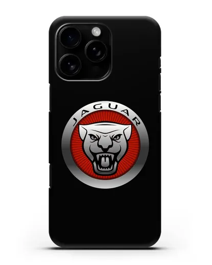 Чехол с логотипом Ягуар силиконовый для iPhone 16 Pro Max