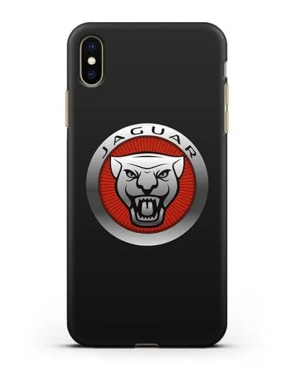 Чехол с логотипом Ягуар силиконовый для iPhone XS Max
