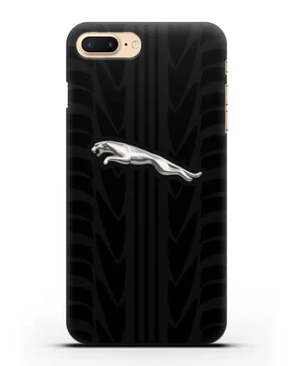 Чехол с символикой Ягуар с протектором шин силиконовый для iPhone 7 Plus