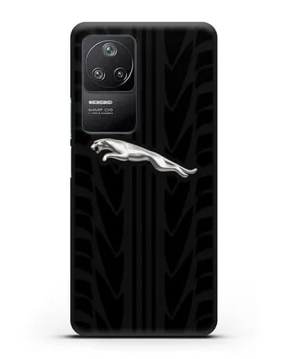 Чехол с символикой Ягуар с протектором шин силиконовый для Xiaomi Poco F4