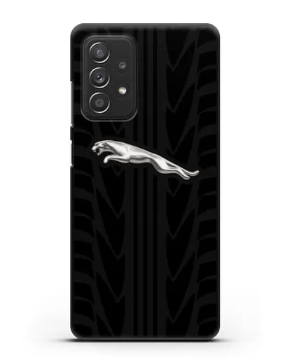 Чехол с символикой Ягуар с протектором шин силиконовый для Samsung Galaxy A53