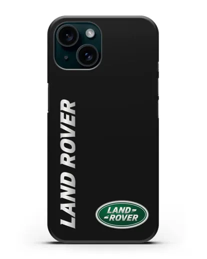 Чехол с надписью Land Rover и логотипом силиконовый для iPhone 15