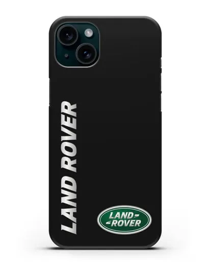 Чехол с надписью Land Rover и логотипом силиконовый для iPhone 15 Plus