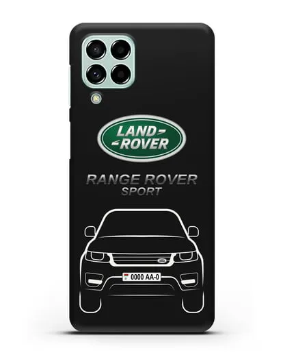 Чехол Range Rover Sport с автомобильным номером силиконовый для Samsung Galaxy M53 [SM-M536]