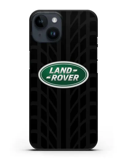 Чехол с эмблемой Land Rover с протектором шин силиконовый для iPhone 14