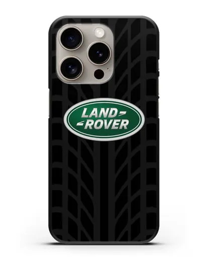 Чехол с эмблемой Land Rover с протектором шин силиконовый для iPhone 15 Pro