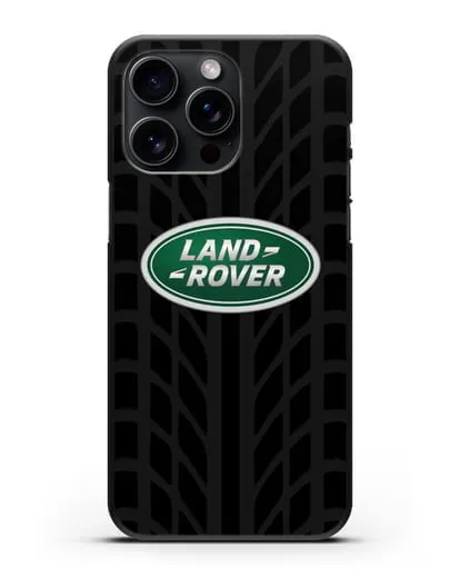 Чехол с эмблемой Land Rover с протектором шин силиконовый для iPhone 15 Pro Max