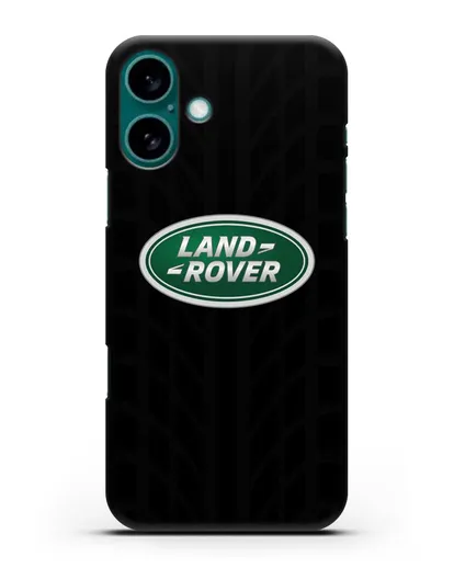 Чехол с эмблемой Land Rover с протектором шин силиконовый для iPhone 16 Plus