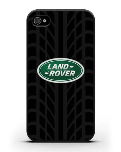 Чехол с эмблемой Land Rover с протектором шин силиконовый для iPhone 4/4s