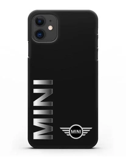 Чехол с надписью Mini и логотипом силиконовый для iPhone 11