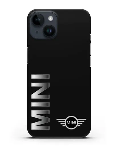 Чехол с надписью Mini и логотипом силиконовый для iPhone 14