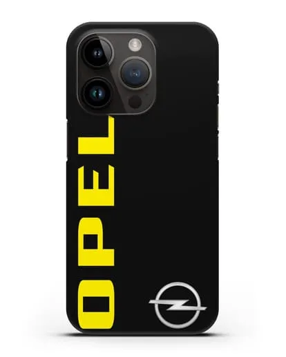 Чехол с надписью Opel и логотипом силиконовый для iPhone 14 Pro