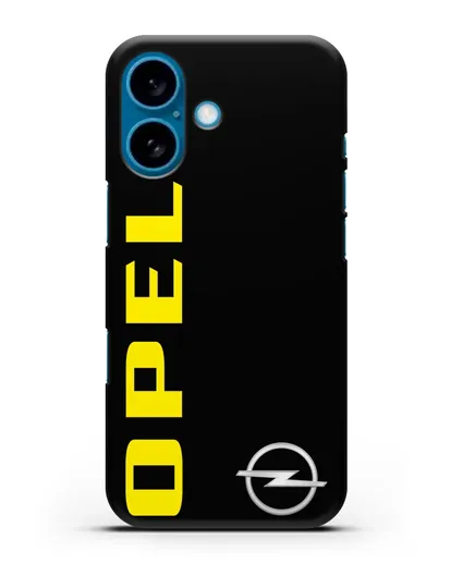 Чехол с надписью Opel и логотипом силиконовый для iPhone 16