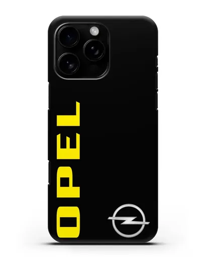 Чехол с надписью Opel и логотипом силиконовый для iPhone 16 Pro Max