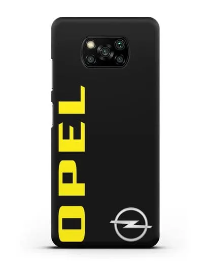Чехол с надписью Opel и логотипом силиконовый для Xiaomi Poco X3