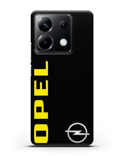 Чехол с надписью Opel и логотипом силиконовый для Xiaomi Poco X6