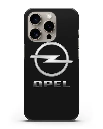 Чехол с логотипом Opel силиконовый для iPhone 15 Pro