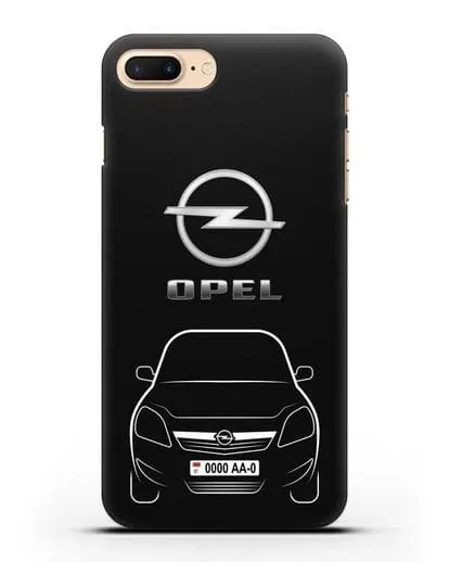 Чехол Opel Zafira с автомобильным номером силиконовый для iPhone 7 Plus