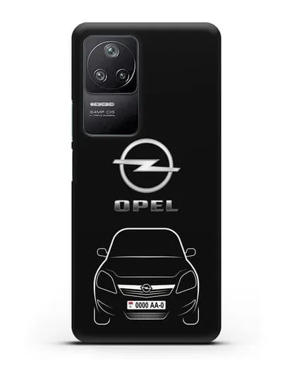 Чехол Opel Zafira с автомобильным номером силиконовый для Xiaomi Poco F4