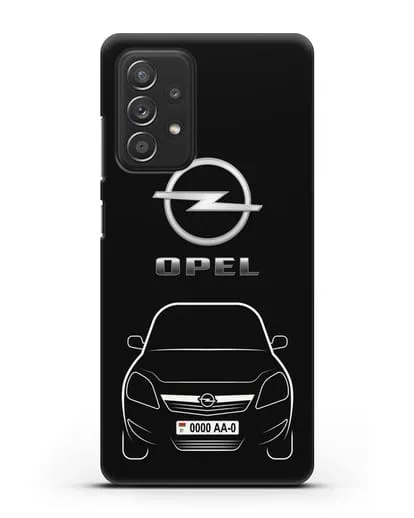 Чехол Opel Zafira с автомобильным номером силиконовый для Samsung Galaxy A53