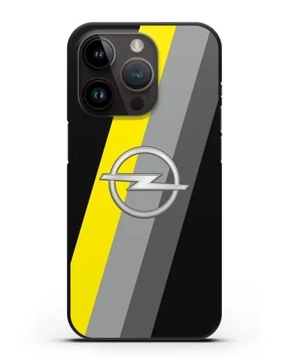 Чехол с логотипом Опель силиконовый для iPhone 14 Pro