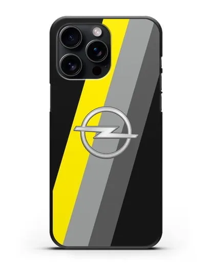 Чехол с логотипом Опель силиконовый для iPhone 15 Pro Max