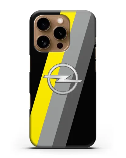 Чехол с логотипом Опель силиконовый для iPhone 16 Pro