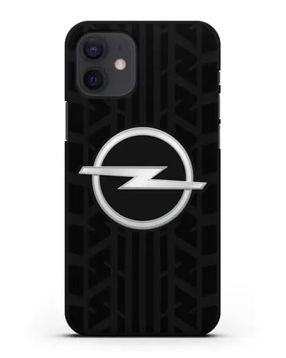 Чехол с эмблемой Opel с протектором шин силиконовый для iPhone 12