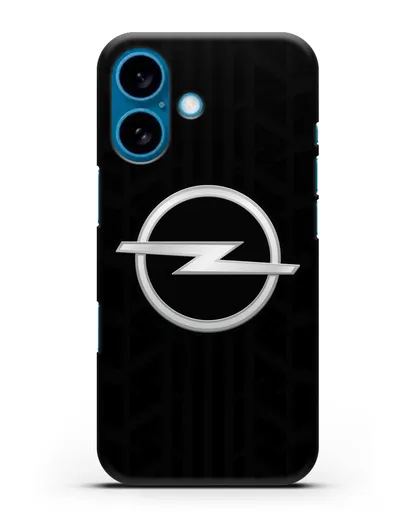Чехол с эмблемой Opel с протектором шин силиконовый для iPhone 16