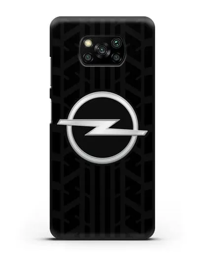 Чехол с эмблемой Opel с протектором шин силиконовый для Xiaomi Poco X3