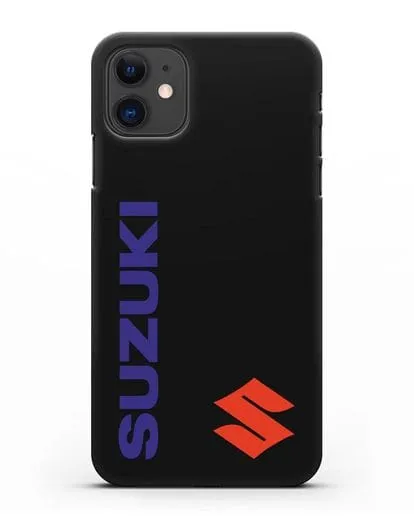 Чехол с надписью Suzuki и логотипом силиконовый для iPhone 11