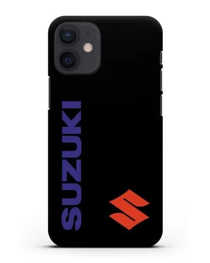 Чехол с надписью Suzuki и логотипом силиконовый для iPhone 12 mini