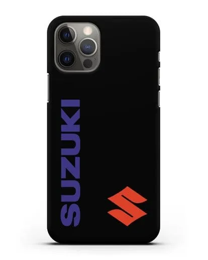 Чехол с надписью Suzuki и логотипом силиконовый для iPhone 12 Pro