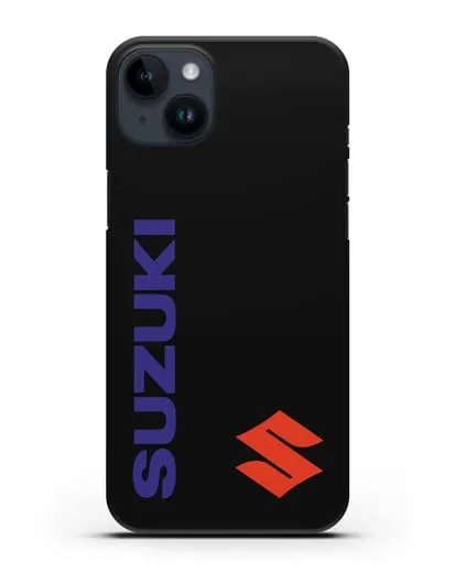 Чехол с надписью Suzuki и логотипом силиконовый для iPhone 14 Plus