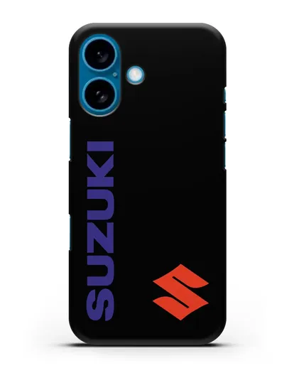 Чехол с надписью Suzuki и логотипом силиконовый для iPhone 16
